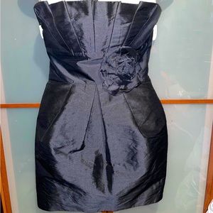 Alexia Admor Black Strapless Formal Cocktail Party Mini Dress Size S